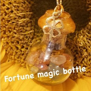 Fortune prosperity abundance magic bottle necklace